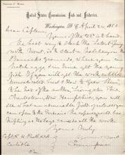 Baird Discusses Trout Hatchery with Pratt, 1880
