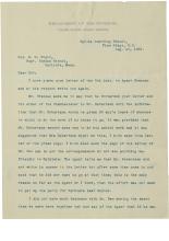 Brown Discusses Pine Ridge Sentiments about Carlisle with Pratt, 1901