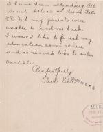 Request for Enrollment by Olive Estes