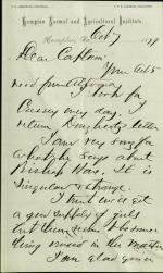 Armstrong Discusses Pratt's Recruitment Efforts Armstrong Discusses Pratt's Recruitment Efforts, 1879