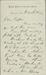 Armstrong Requests Pratt's Attendance at Meeting Armstrong Requests Pratt's Attendance at Meeting, 1882