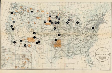 Locations of Indian Boarding Schools Throughout the United States