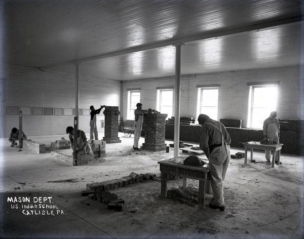 Students in the masonry department [version 1], c.1900