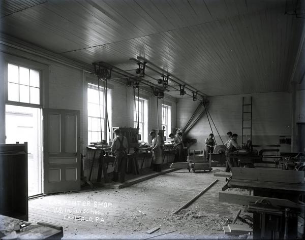 Students Working in the Carpenter Shop [view 2], c.1909