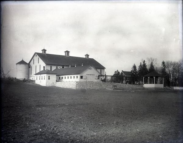 Rear View of Farm Buildings and Farmhouse, c. 1910