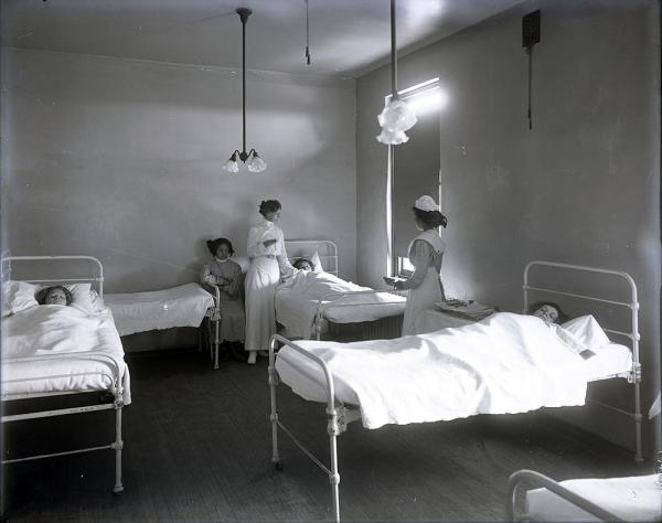 Female Students in Hospital Ward, c. 1909