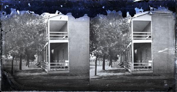 Side View of the Large Boys' Quarters, c. 1880