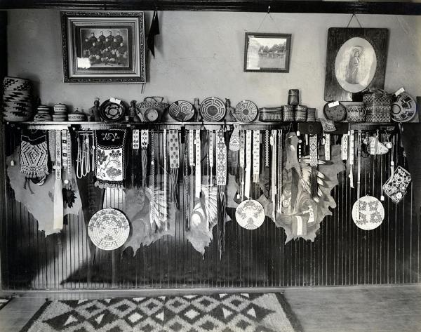 Hanging Display of Native American-Style Handicrafts, c. 1909