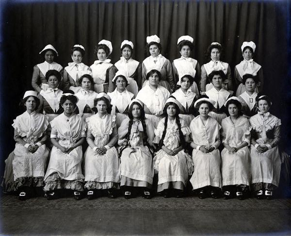 Female Students as the "Puritan Maidens Chorus" in "The Captain of Plymouth", 1909