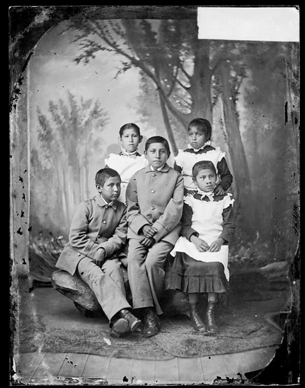 Five Osage students [version 1], c.1883