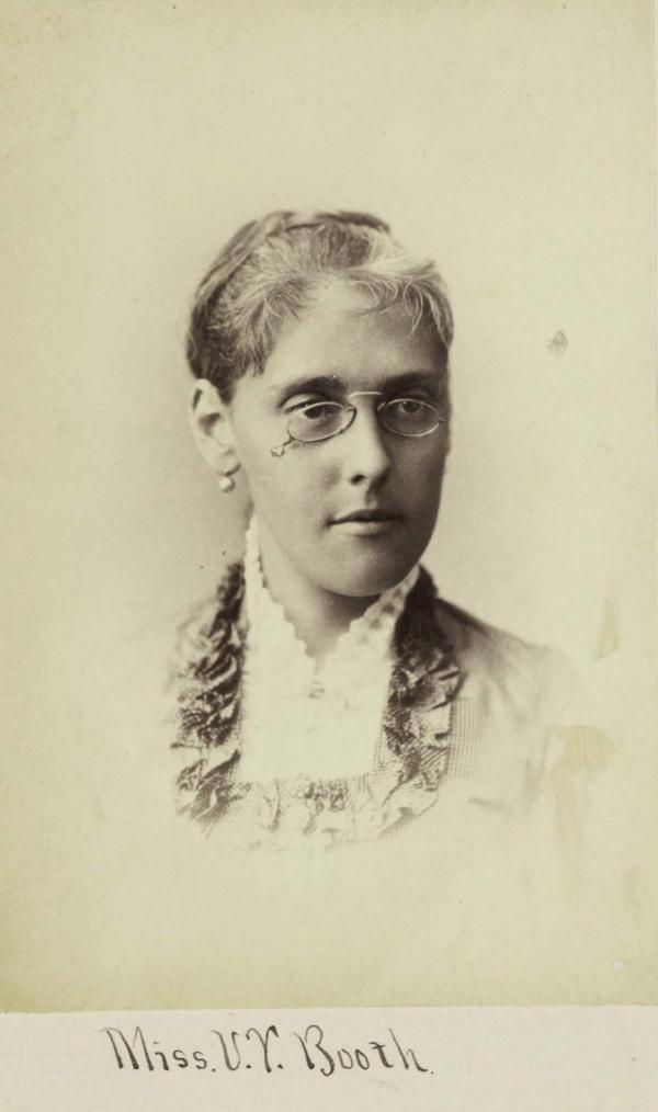 Miss Vincentine T. Booth, c. 1885 