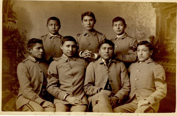 Seven male students [version 2], c.1886