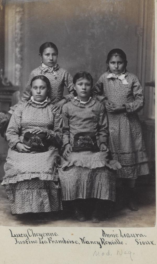 Lucy Black Shortnose, Anna Laura, Justine La Framboise, and Nancy Renville [version 2], c.1880