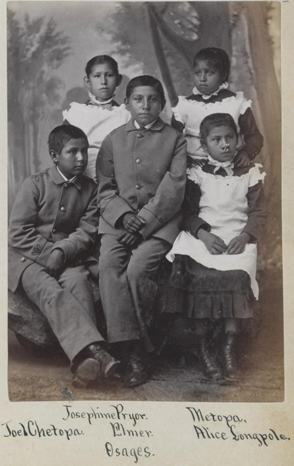 Five Osage students [version 2], c.1883
