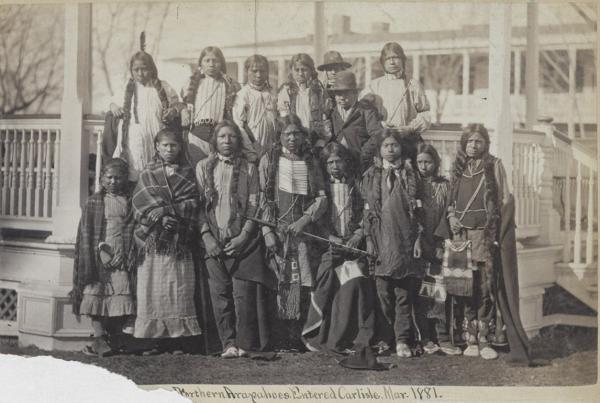 Northern Arapaho and Shoshone students upon arrival version 1 1881