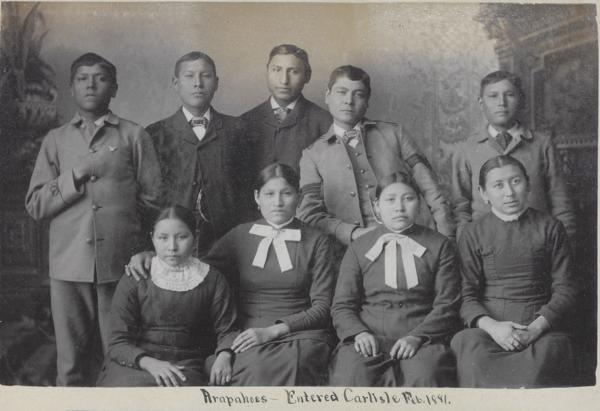 Nine Arapaho students [version 2], c.1881
