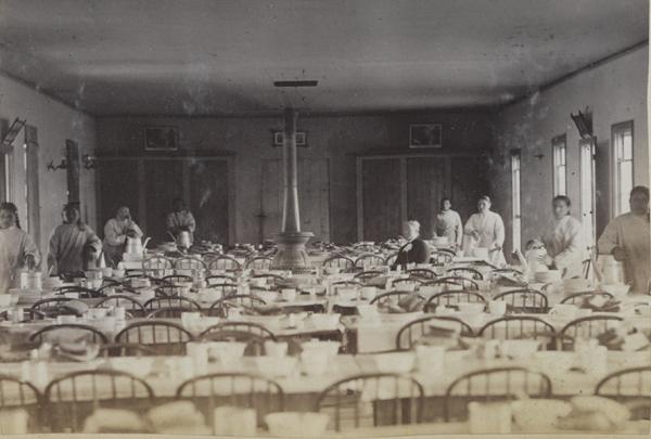 Dining Hall with female student workers [version 2], c.1883