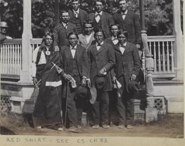 Six Sioux chiefs with five other men [version 2], 1880