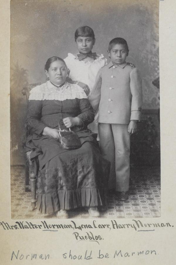 Mary K. Marmon, Lena Carr, and Harry Marmon [version 3], c.1884