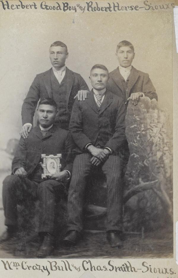 Herbert Good Boy, Robert Horse, William Crazy Bull, and Charles Smith [version 2], c.1892