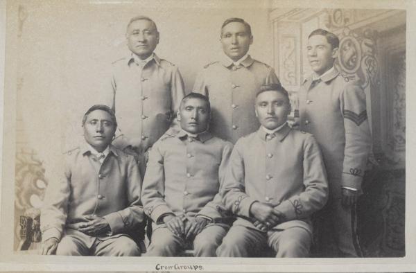 Six unidentified male students #4 (version 2), c.1885