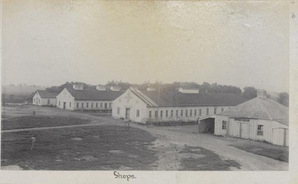 Four workshop buildings, c.1890