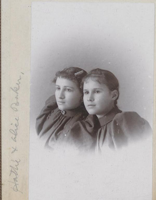Hattie Baker and Alice Baker, c.1896