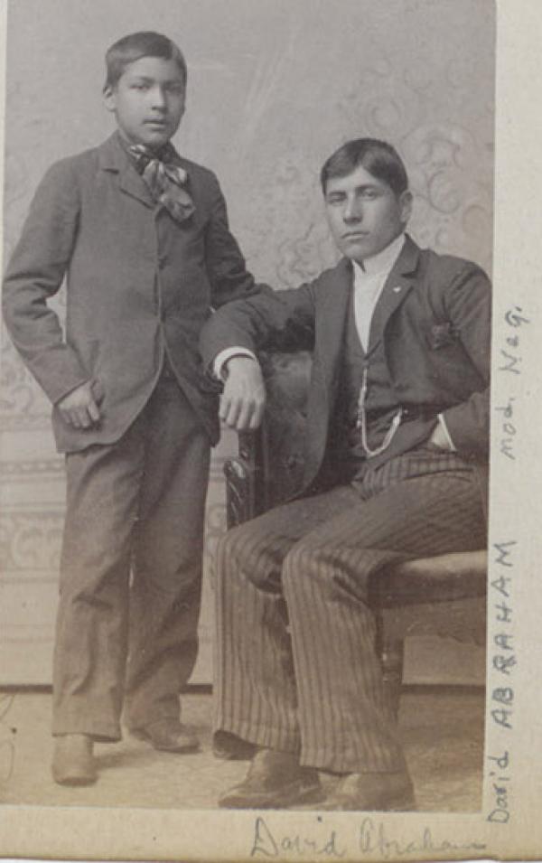David Abraham and an unidentified boy, c.1900