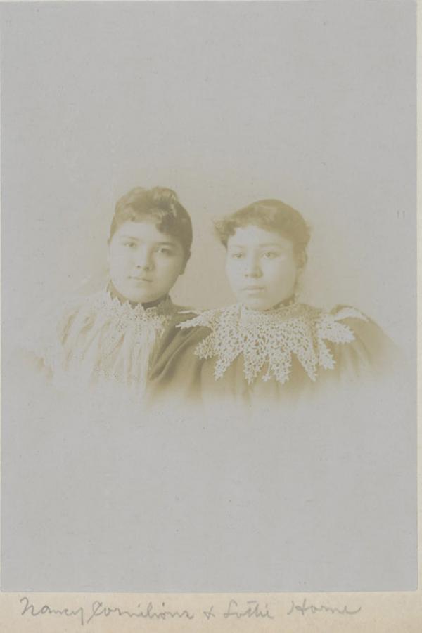 Lottie Horne and Nancy O. Cornelius, c.1896