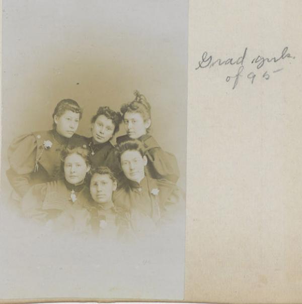 Six female graduates, 1895
