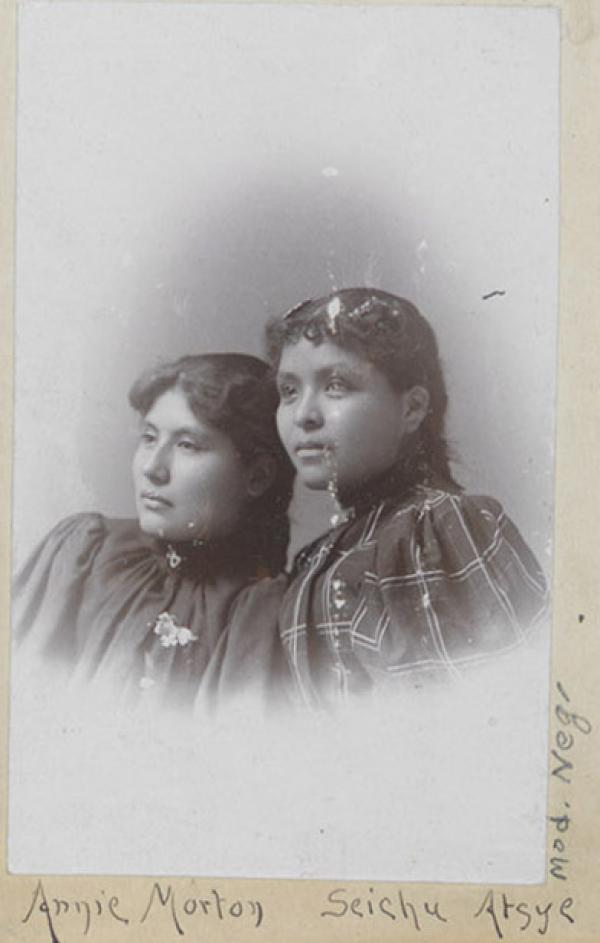 Anna Morton and Seichu Atsye, c.1887
