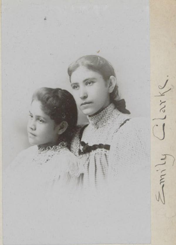 Amelia Clark and an unidentified girl, c.1894