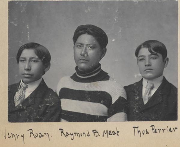 Henry Roan, Raymond Buffalo Meat, and Thomas Perrier, c.1900