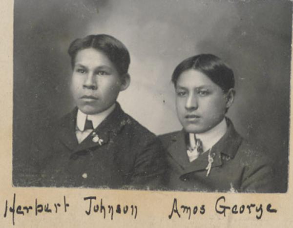 Herbert Johnson and Amos George, c.1900