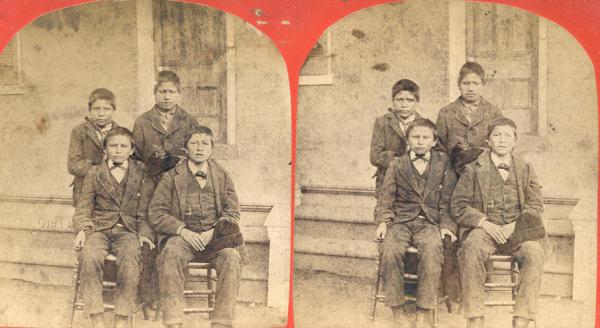 Four male Sioux students [version 2], c.1879