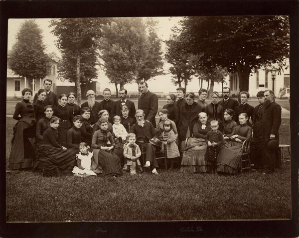 Pratt family with staff [version 2], 1884