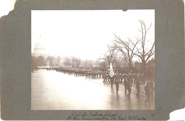 Carlisle Students Marching in McKinley Inauguration Parade, 1901