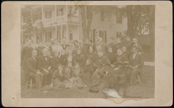 Men and Women in front of Superintendent's Quarters, c.1894
