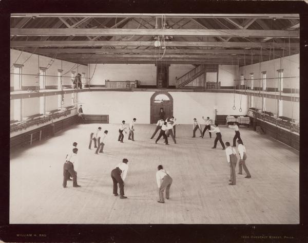Students Playing Basketball, c.1895