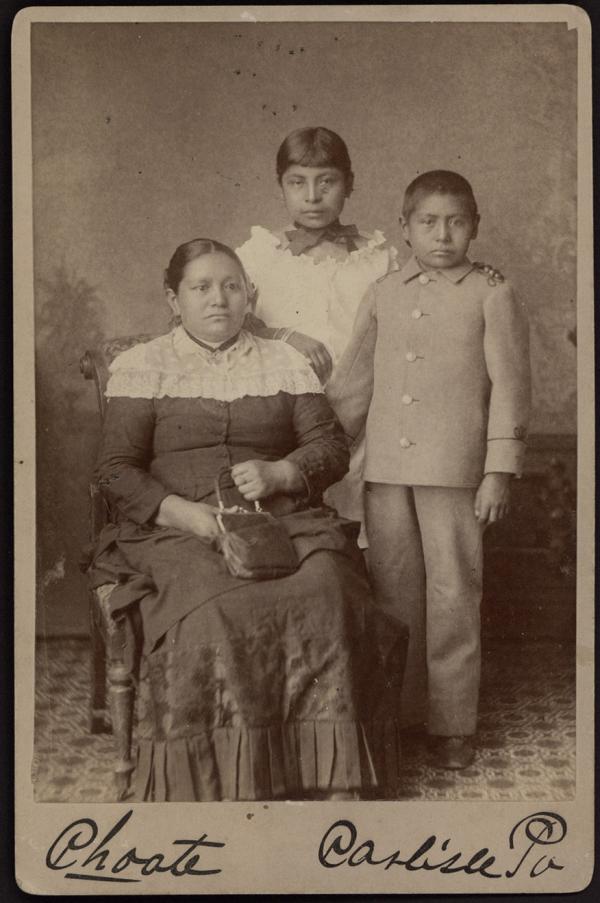 Mary K. Marmon, Lena Carr, and Harry Marmon [version 2], c.1884