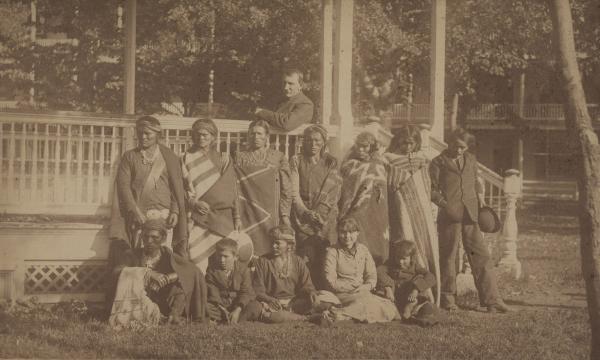 Twelve Navajo students (pose 1), 1882