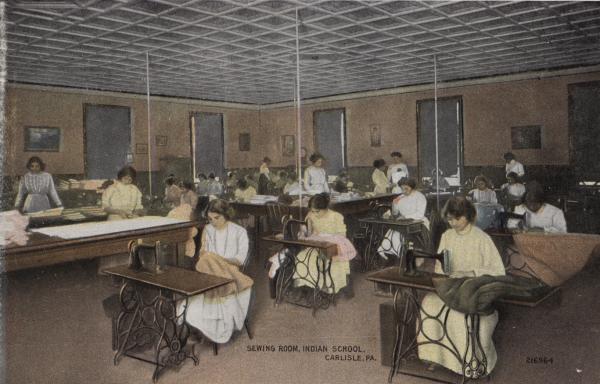 Girls in the Sewing Room, c.1905