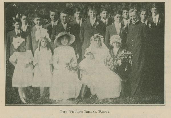Jim Thorpe and Iva Miller Bridal Party, 1913