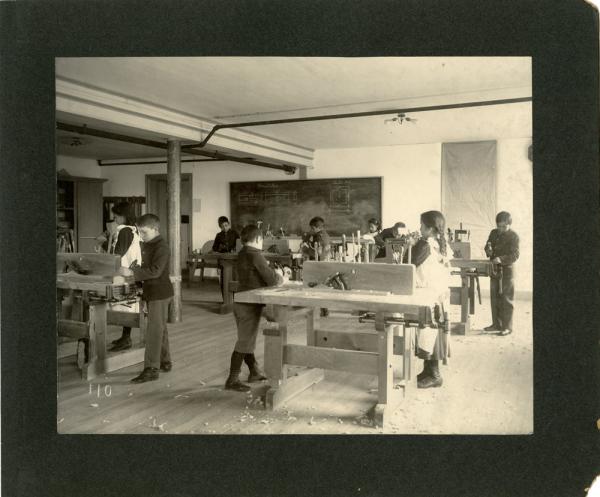 Younger Students in Sloyd Classroom, 1901