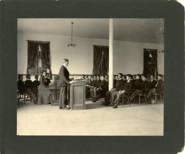 Students at Y.M.C.A. Meeting [version 1], 1901