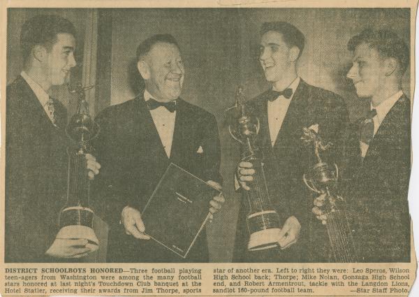 Jim Thorpe at Award Ceremony, 1950