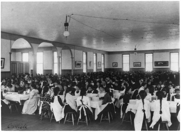 Students in Dining Hall, 1901