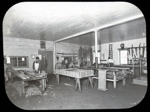 Students in the Wagonmaking Workshop, c. 1900