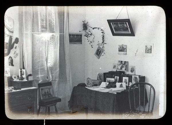 Table with Photographs in a Girl's Room, c. 1900