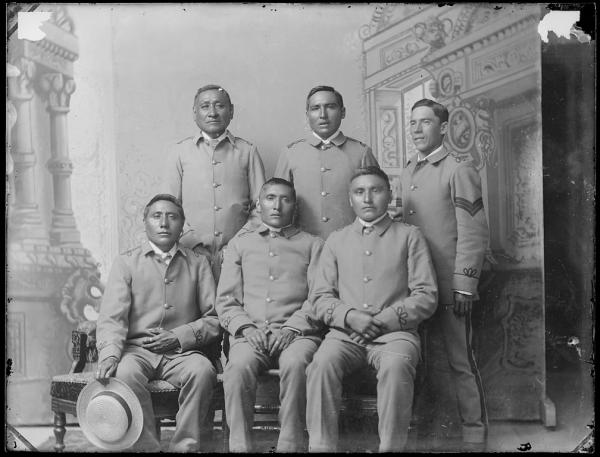 Six unidentified male students #4 (version 1), c.1885